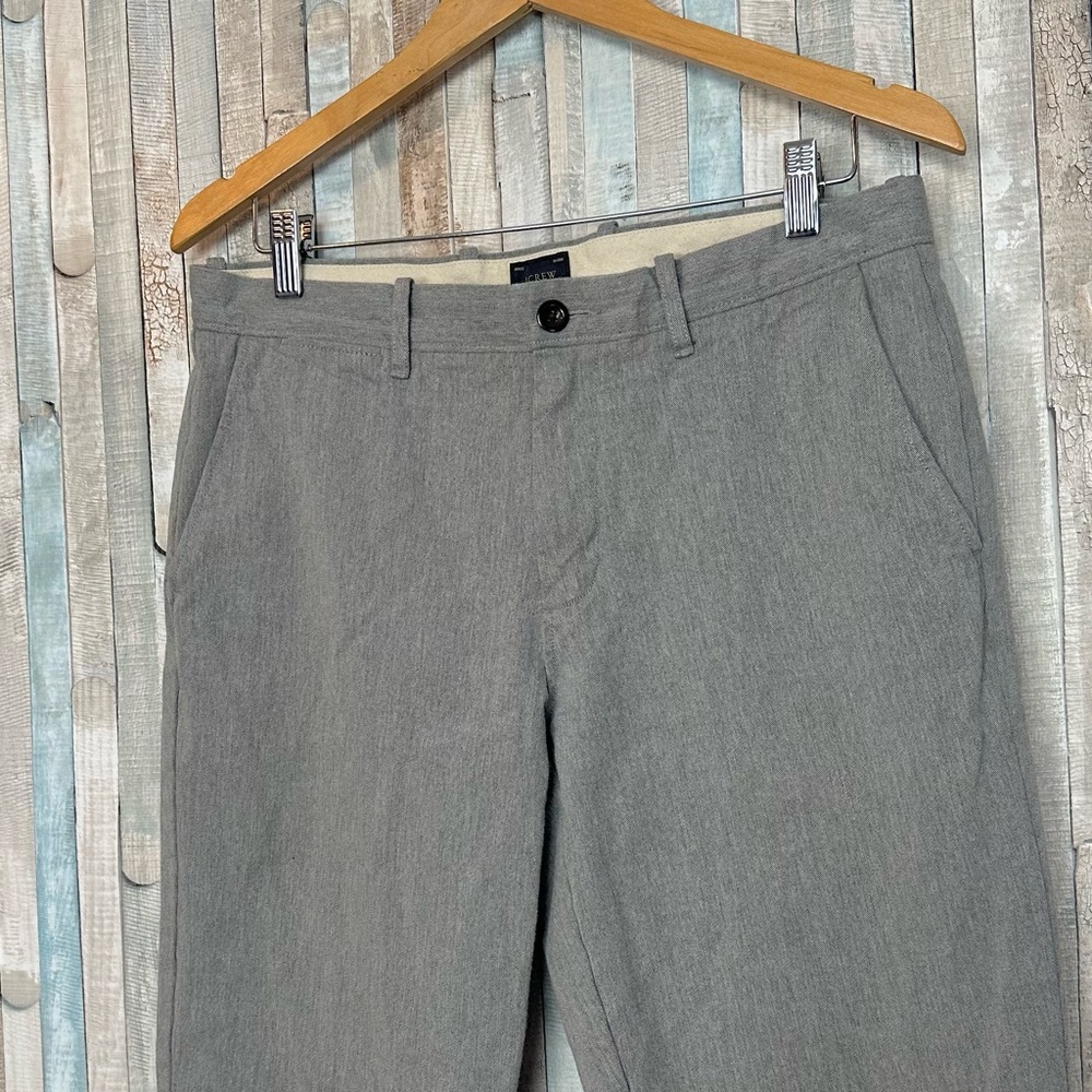 J Crew 32 Gray Brushed Cotton Melange Twill 770 Pant Trouser Straight Fit Leg‎ - Picture 3 of 11